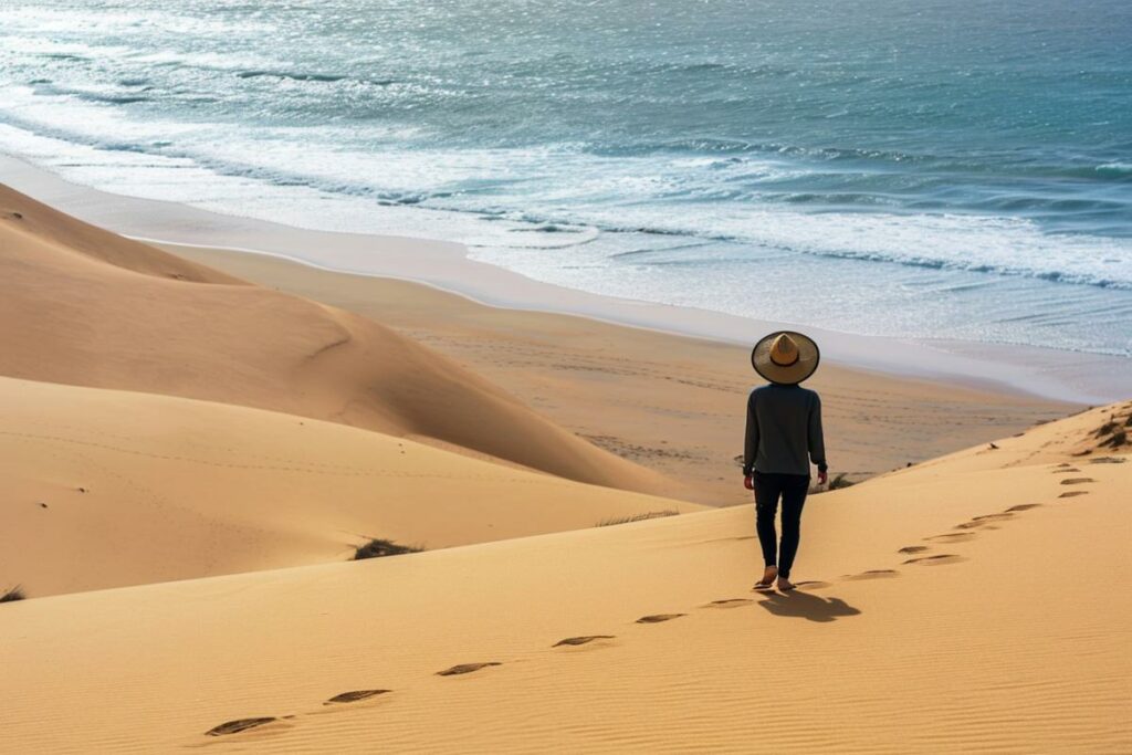 Plage de Saint-Nicolas : étendue de sable sauvage