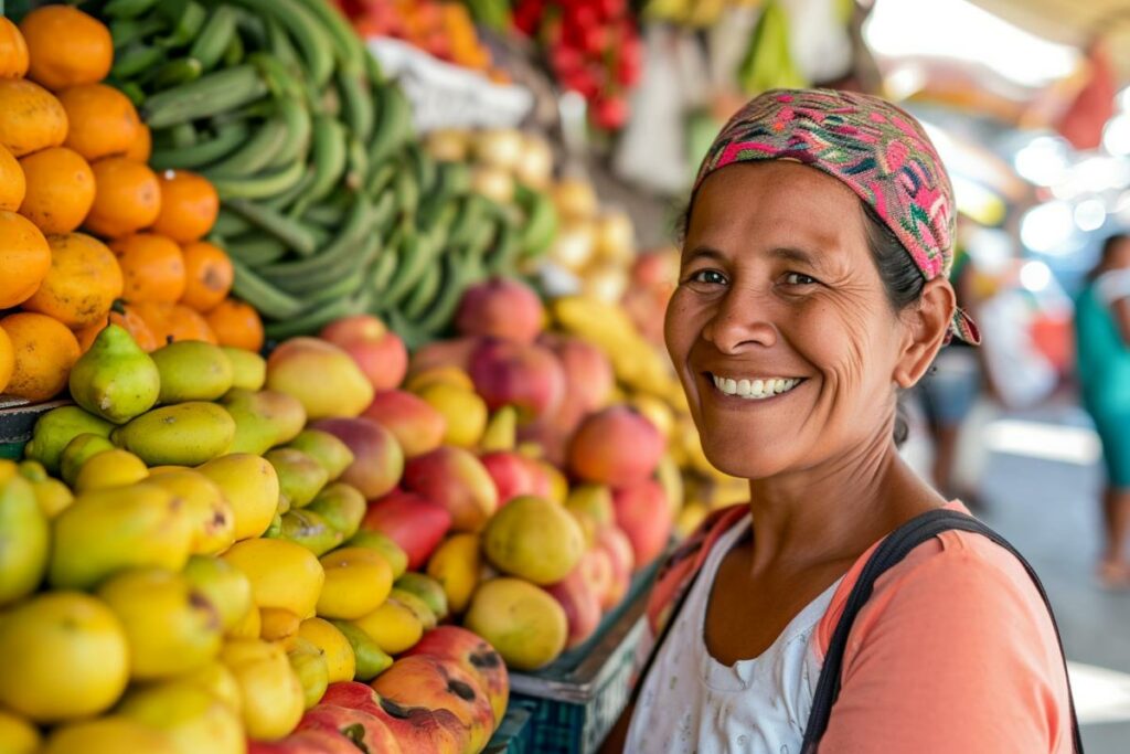 Visite du marché de Montalivet